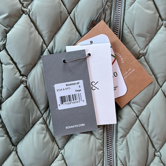 SOIA & KYO NEW SAGE DOWN VEST SIZE SMALL PETITE - Picture 4 of 4